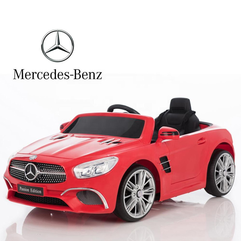 Coche con licencia a batería Mercedes Benz, coche eléctrico para niños, paseo para bebé en coche de juguete