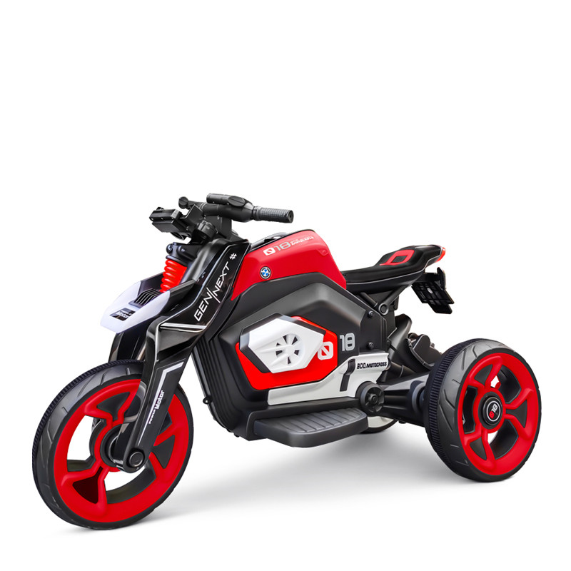 Nueva motocicleta eléctrica para niños, motocicleta de carreras recargable para que los niños la conduzcan